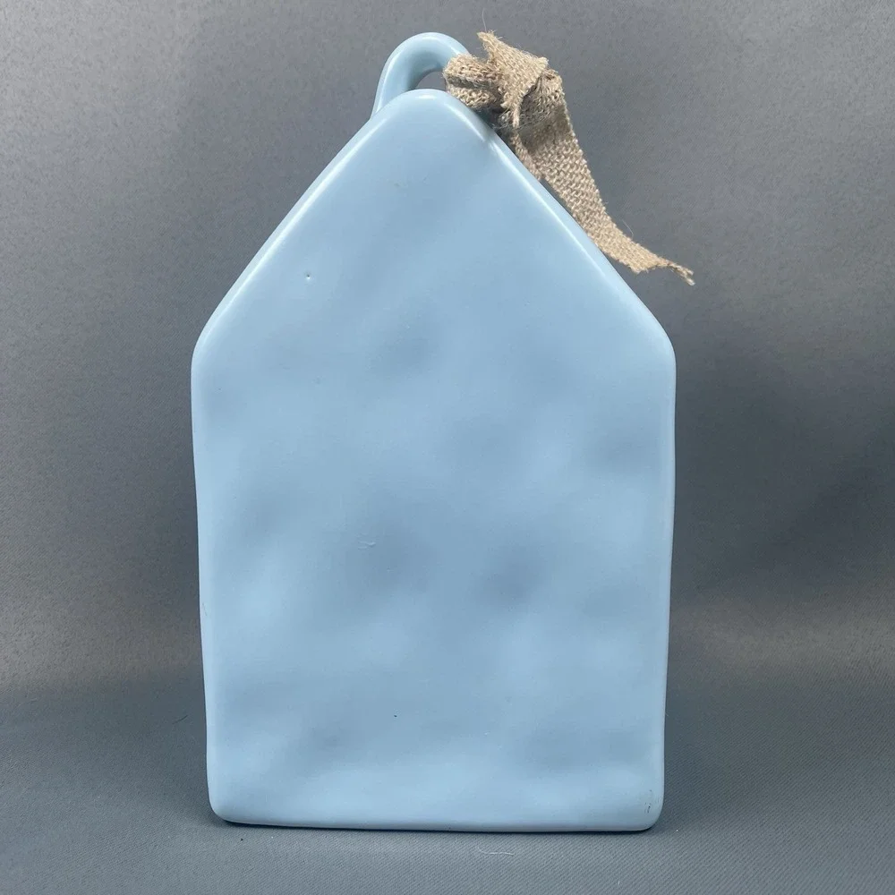 RAE DUNN Bird House Teal Blue TWEET Artisan Collection By Magenta Ceramic